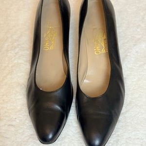 Salvatore Ferragamo Black Leather Women’s Heels